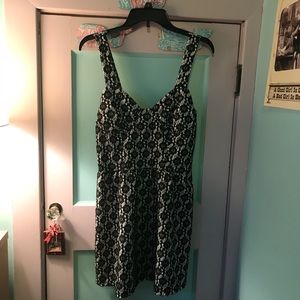 TOPSHOP Black and white dress